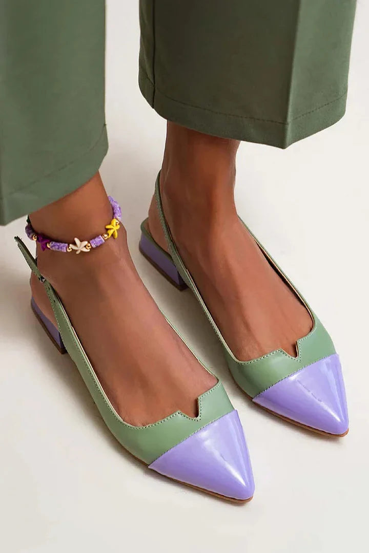 Boucle colorée avec bride arrière et bout pointu