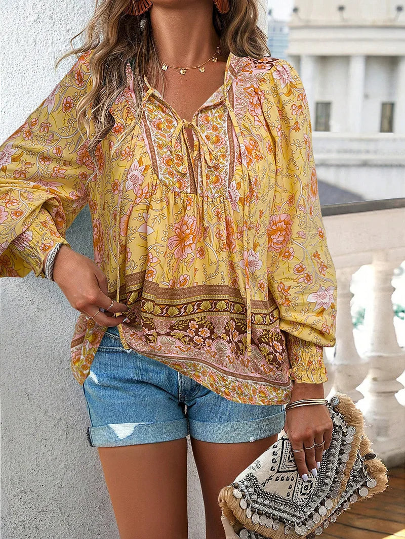 Sallie™ | Top Boho à imprimé floral