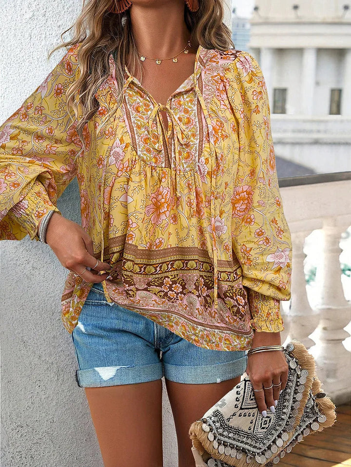 Sallie™ | Top Boho à imprimé floral