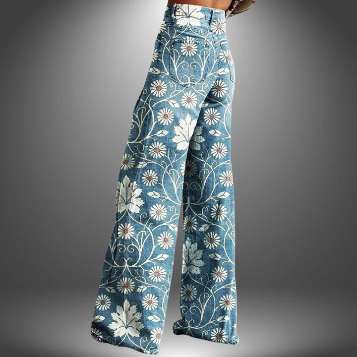 Olivia | Pantalon d'artisan floral