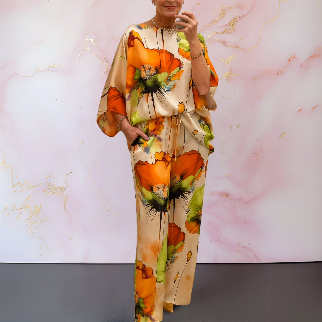 Moniek™ | Ensemble deux pièces en satin pour femme