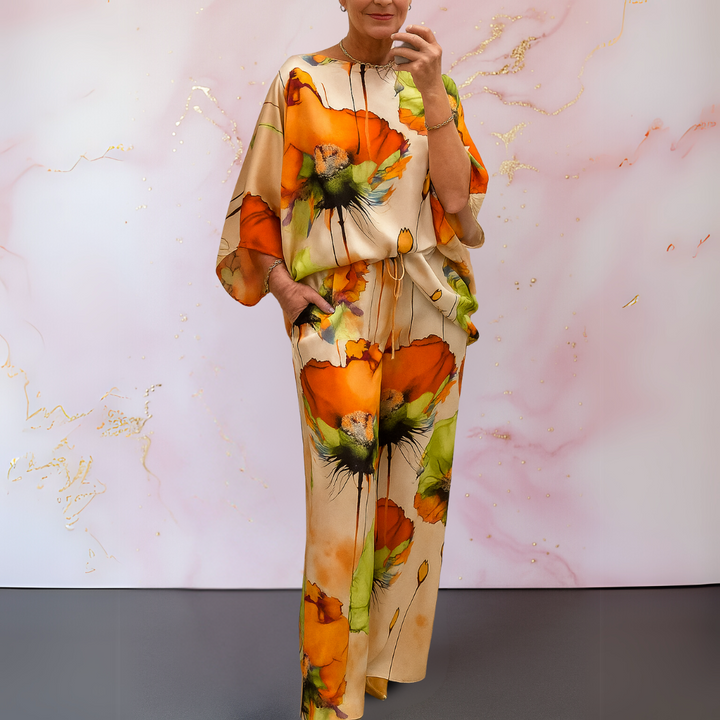 Moniek™ | Ensemble deux pièces en satin pour femme