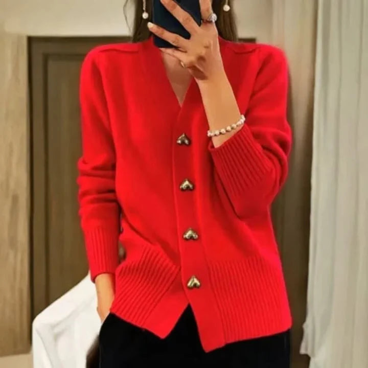 Ciara - Gilet élégant avec boutons en forme de cœur