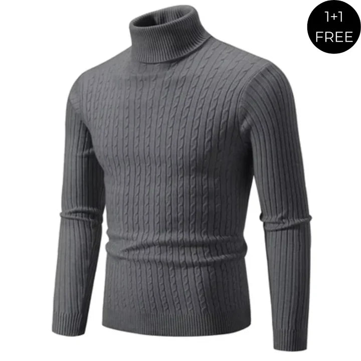 Enzo | Warm Turtleneck Knit Sweater (1 À L'achat, 1 Gratuit)