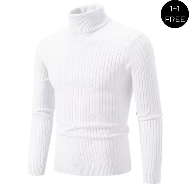 Enzo | Warm Turtleneck Knit Sweater (1 À L'achat, 1 Gratuit)