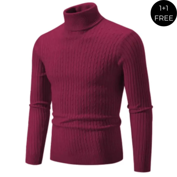 Enzo | Warm Turtleneck Knit Sweater (1 À L'achat, 1 Gratuit)