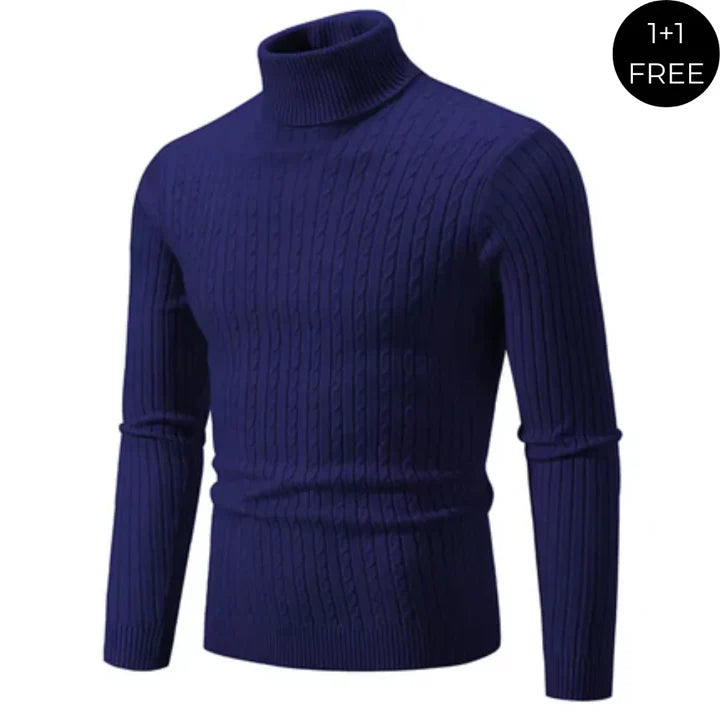 Enzo | Warm Turtleneck Knit Sweater (1 À L'achat, 1 Gratuit)