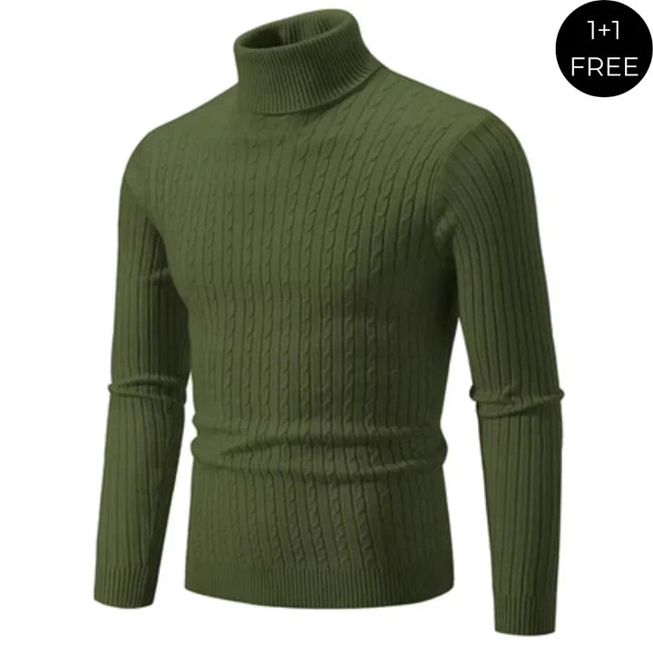 Enzo | Warm Turtleneck Knit Sweater (1 À L'achat, 1 Gratuit)