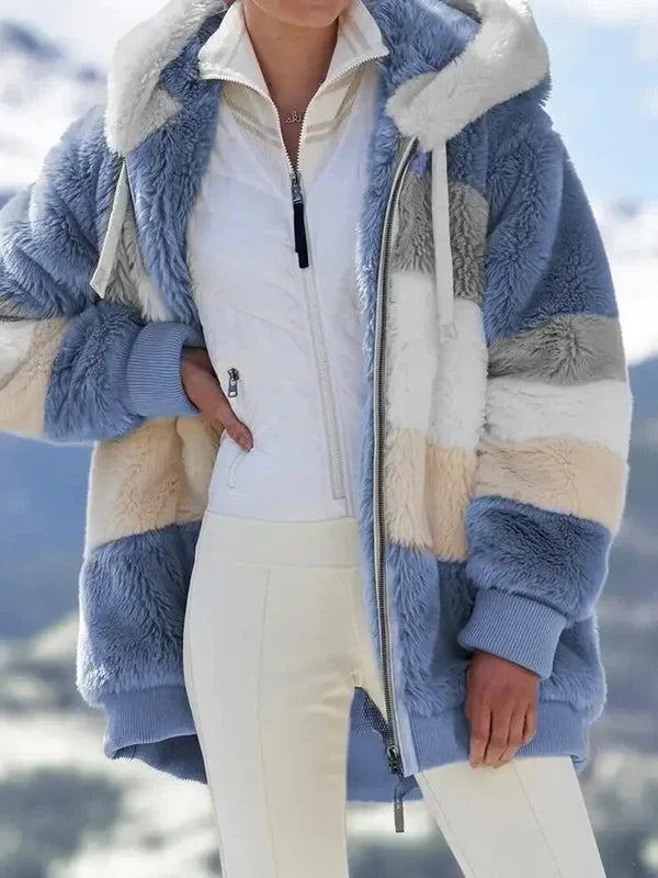 Alaska - Manteau d'hiver rayé pour femme