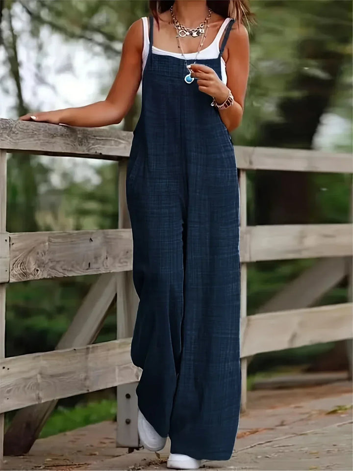 Annia™ | Salopette Décontractée à Jambes Larges avec Poches