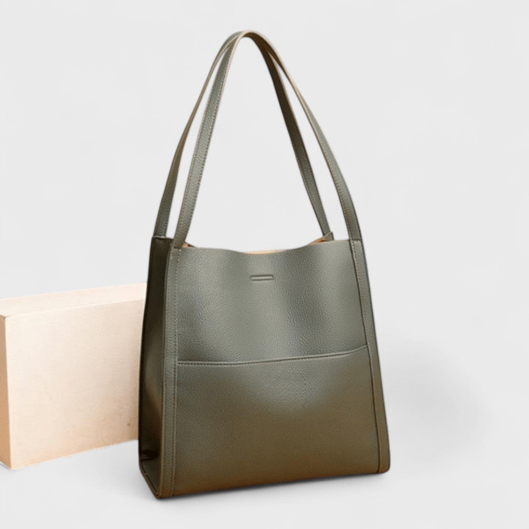 Fera – Sac bandoulière en cuir véritable uni