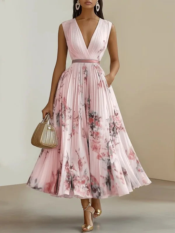 Isabella™ | Robe longue élégante à imprimé aquarelle