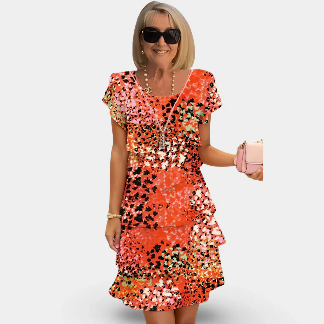 Tindra™ - Robe portefeuille à imprimé léopard