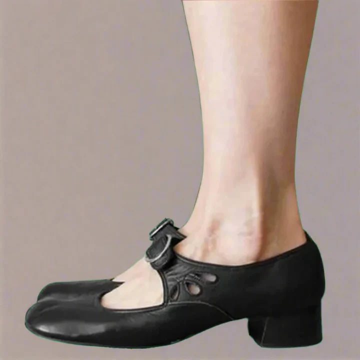 Denisa | Sandales orthopédiques en cuir avec semelle compensée confortable