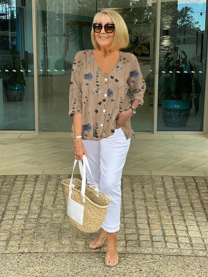 Valeriana™ | Haut fleuri à manches longues