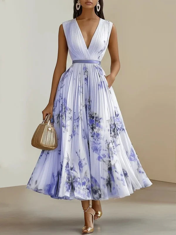 Isabella™ | Robe longue élégante à imprimé aquarelle