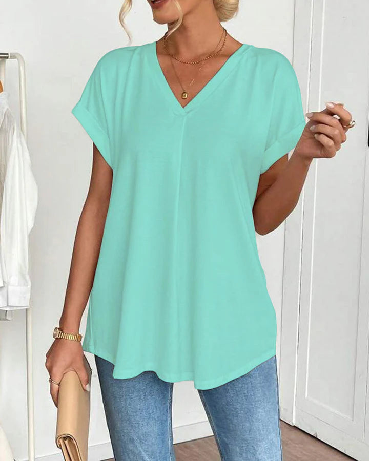 Estella - T-shirt Patchwork Décontracté