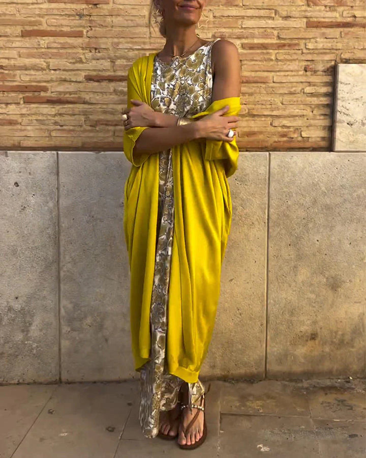 Caoimhe - Robe longue élégante avec cardigan assorti