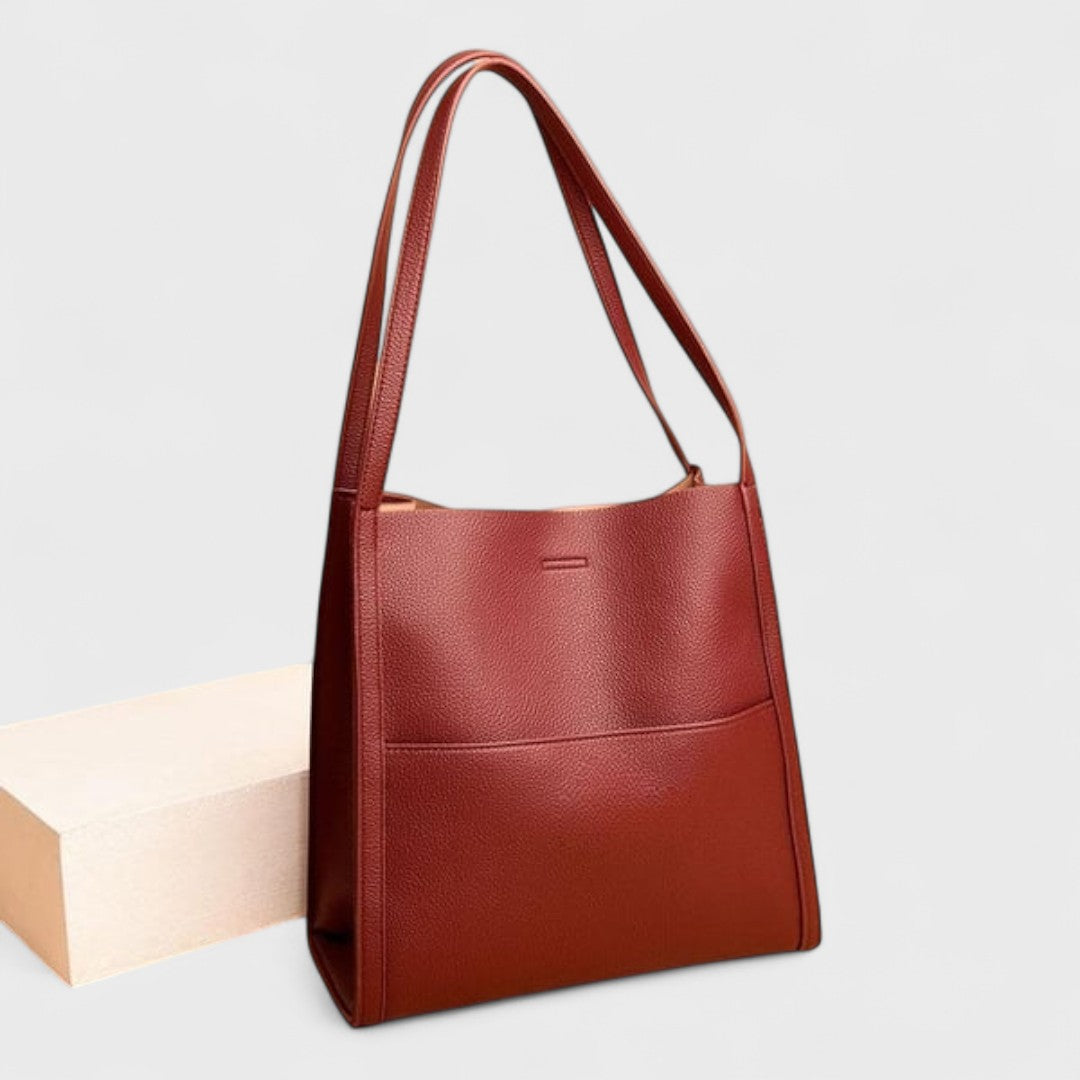 Fera – Sac bandoulière en cuir véritable uni