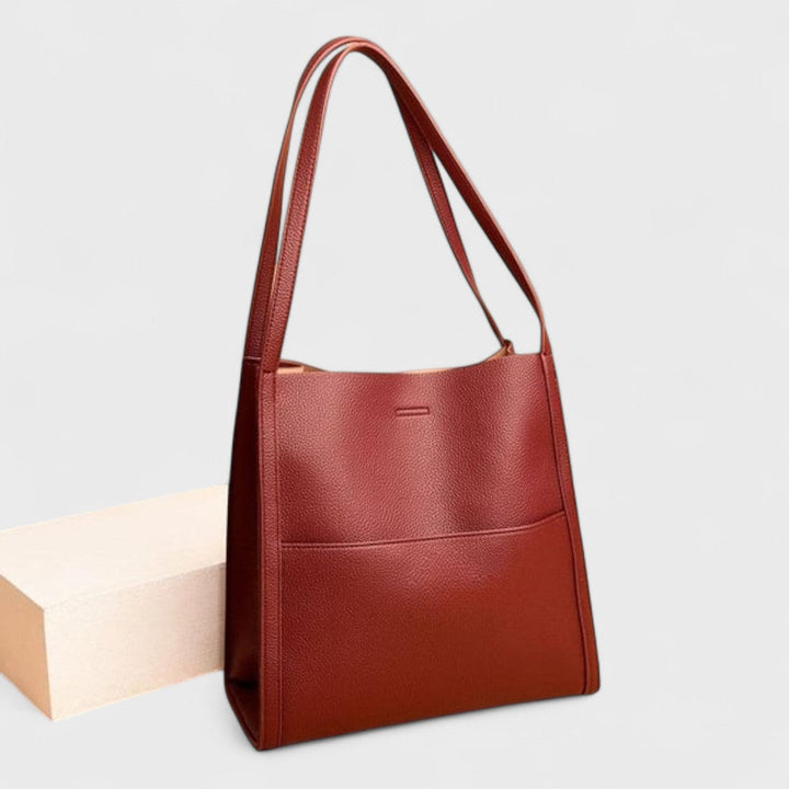 Fera – Sac bandoulière en cuir véritable uni