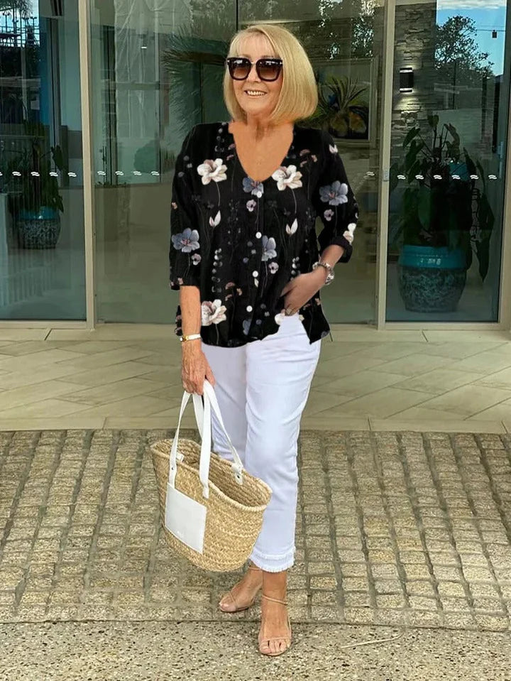 Valeriana™ | Haut fleuri à manches longues