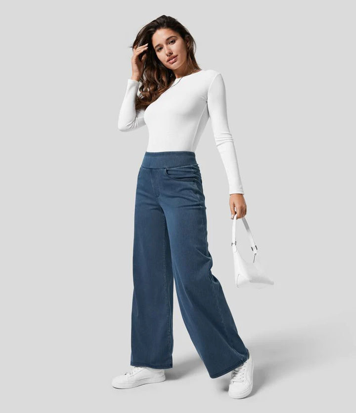 Evie | Pantalon confortable à taille haute et élastique