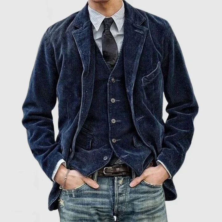 Arthur™ - Élégant Ensemble Blazer Et Gilet En Velours Côtelé