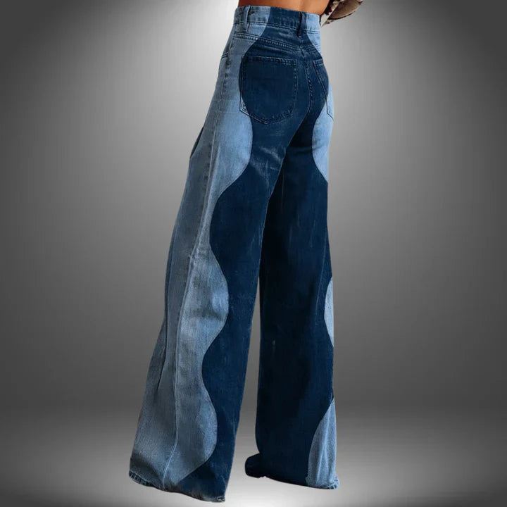 Olivia | Pantalon Premium à motifs de vagues