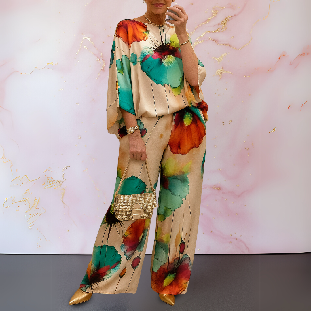 Moniek™ | Ensemble deux pièces en satin pour femme