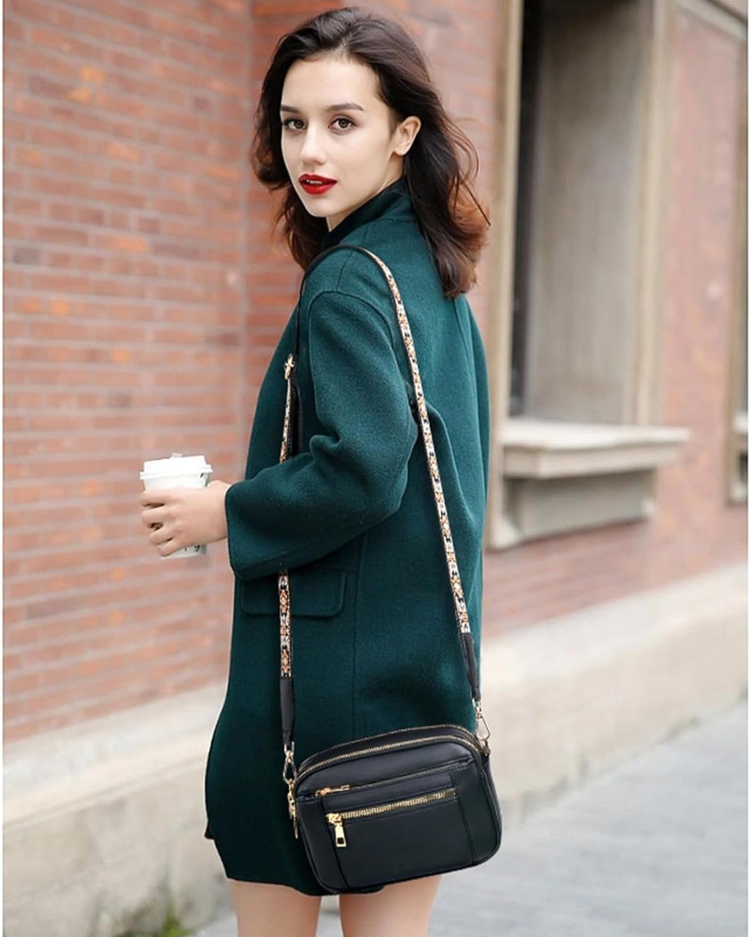 Camille | Sac à Bandoulière en Cuir Élégant pour Femme avec Compartiments Pratiques