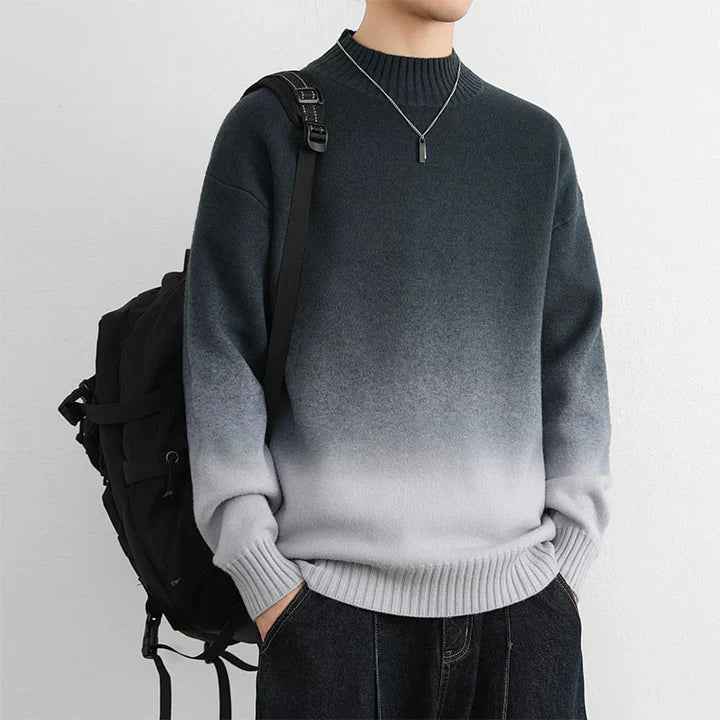 Col Roulé En Tricot Ombré