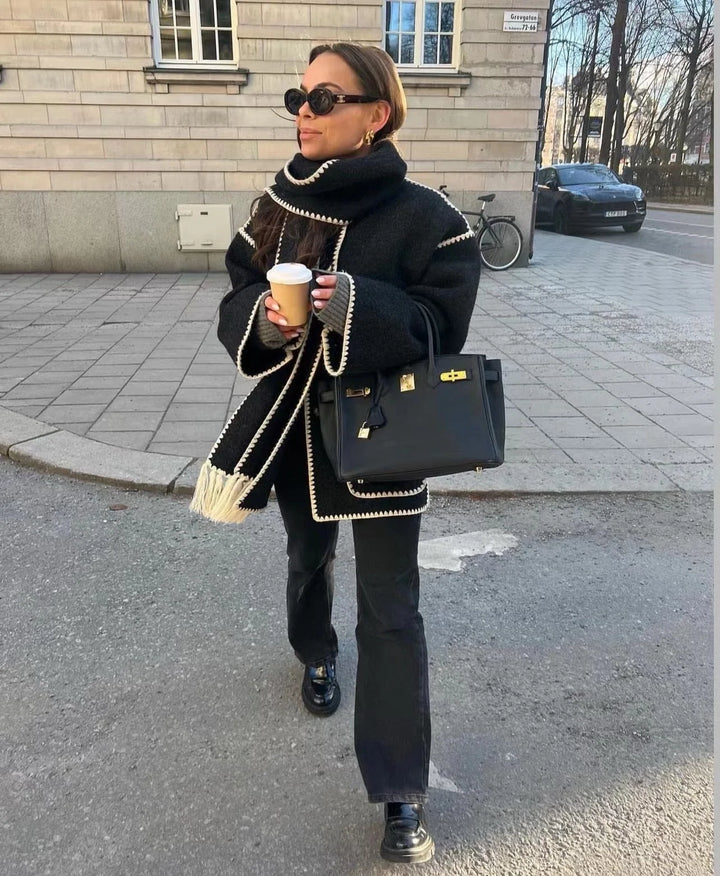 Viona™ | Veste cape en laine douillette