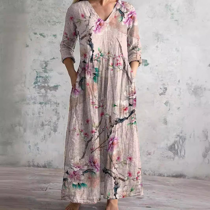 Kiana – Robe d'Été Élégante à Motif Floral