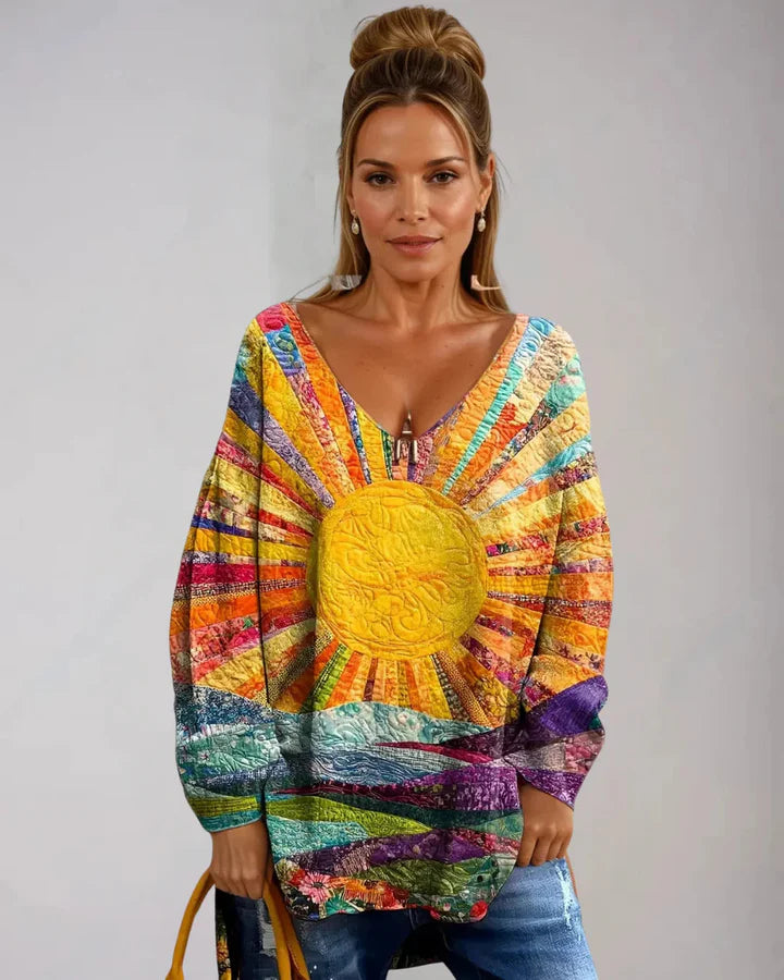 Thessaly – Blouse Élégante et Colorée