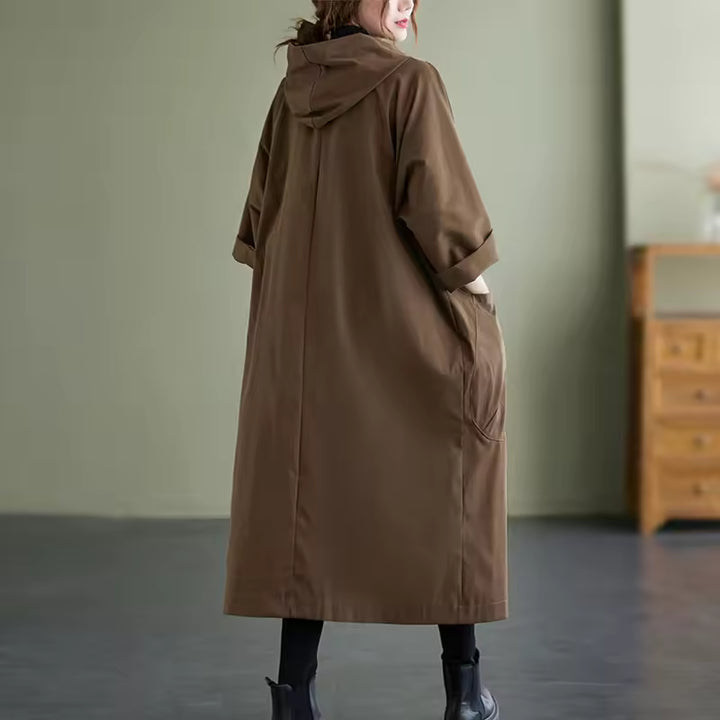 Stacey – Manteau Long à Double Boutonnage et Longueur Cheville