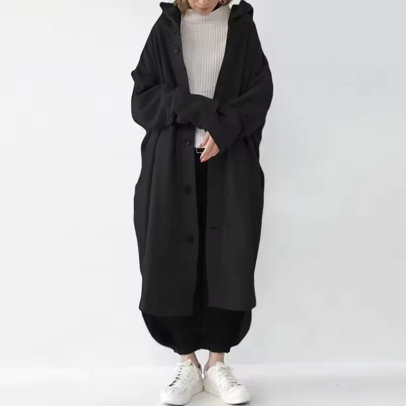 Apple - Manteau long à capuche avec poche