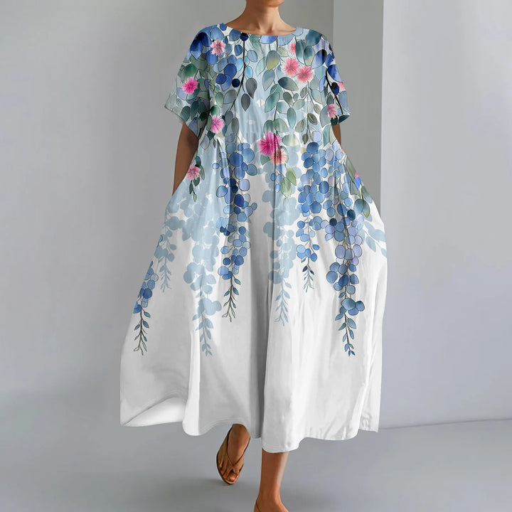 Lilou | Robe longue légère à imprimé fleuri