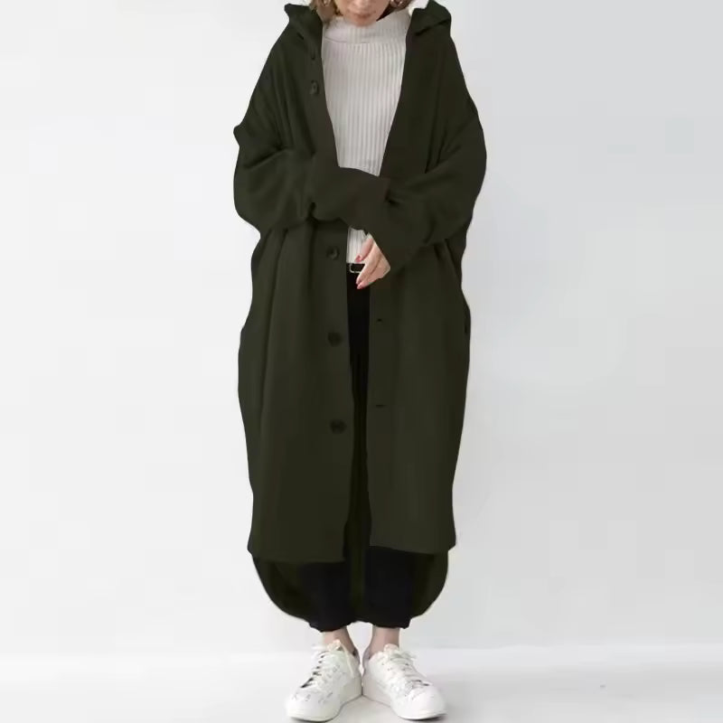 Apple - Manteau long à capuche avec poche