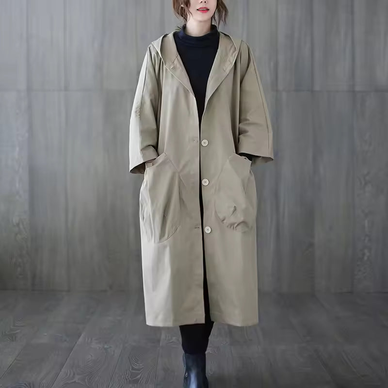 Stacey – Manteau Long à Double Boutonnage et Longueur Cheville