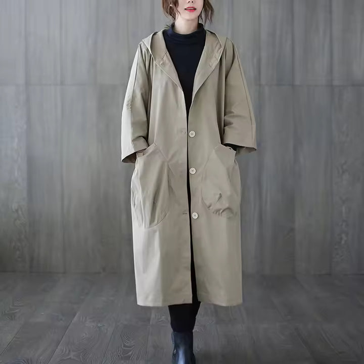 Stacey – Manteau Long à Double Boutonnage et Longueur Cheville