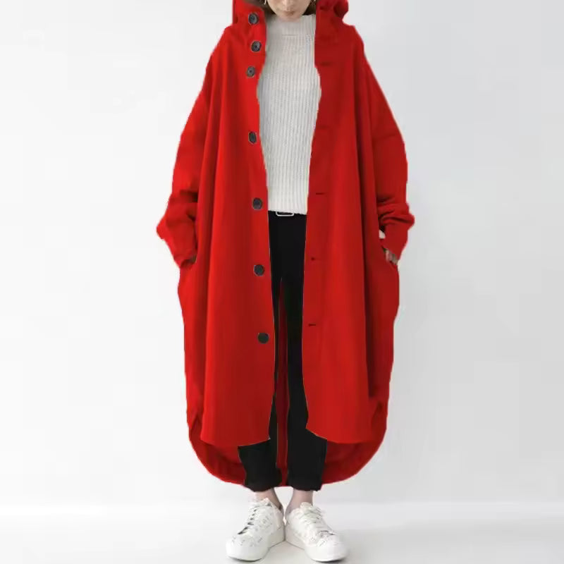Apple - Manteau long à capuche avec poche