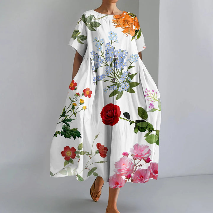 Lilou | Robe longue légère à imprimé fleuri