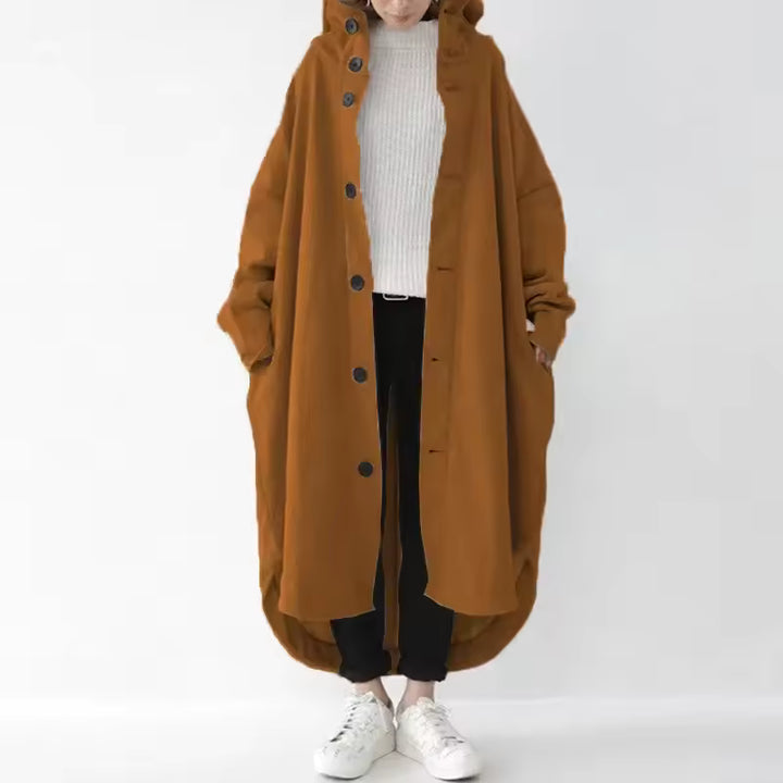 Apple - Manteau long à capuche avec poche