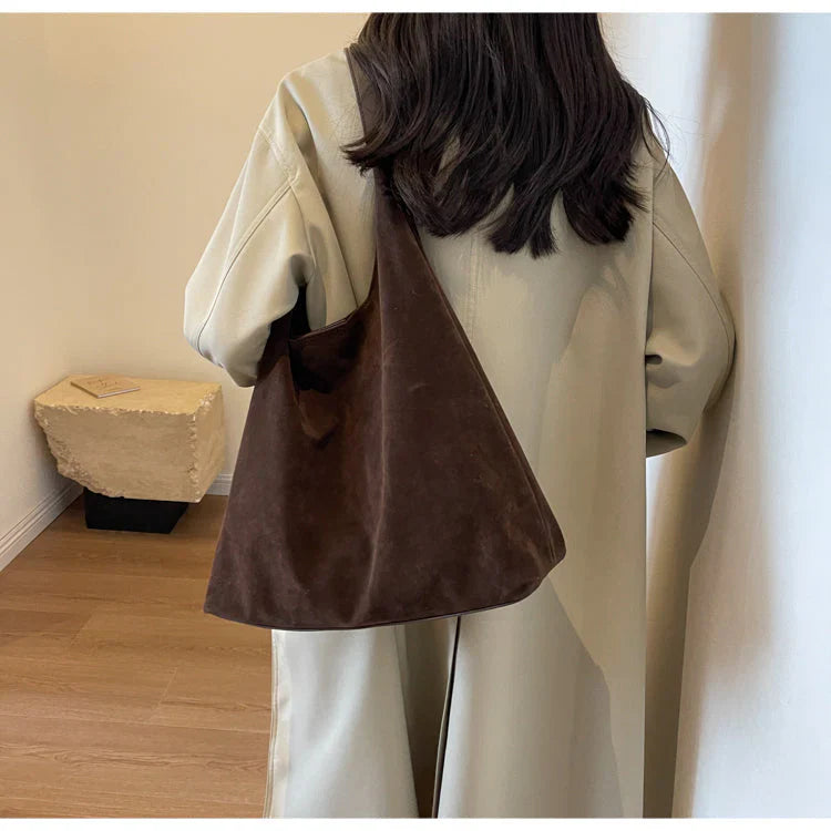 Amina | Grand Sac En Suédine Végétalienne À Poches Multiples