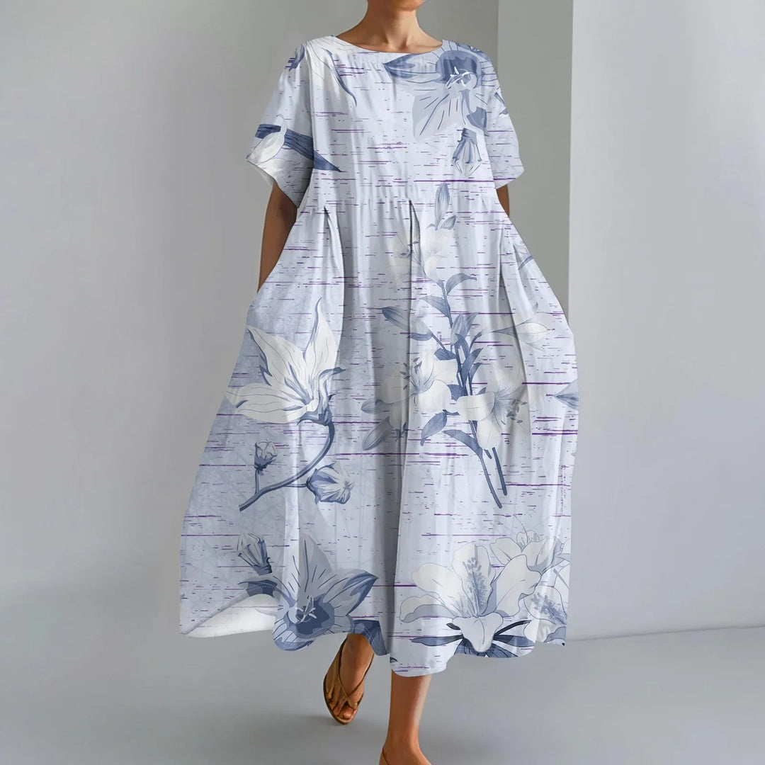 Lilou | Robe longue légère à imprimé fleuri