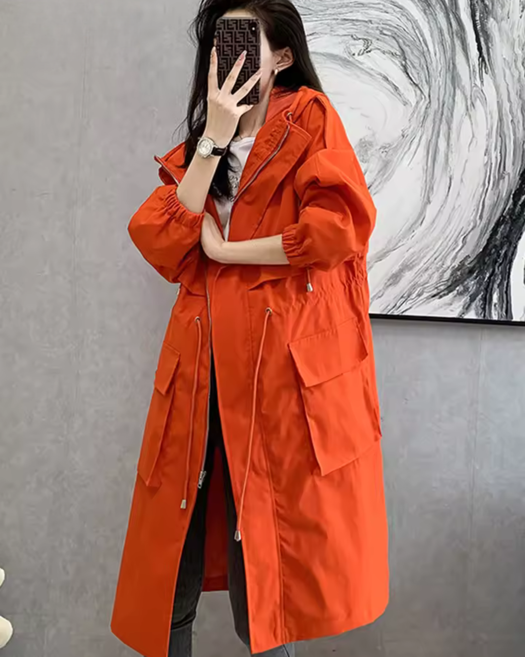 Gela – Manteau à capuche zippé