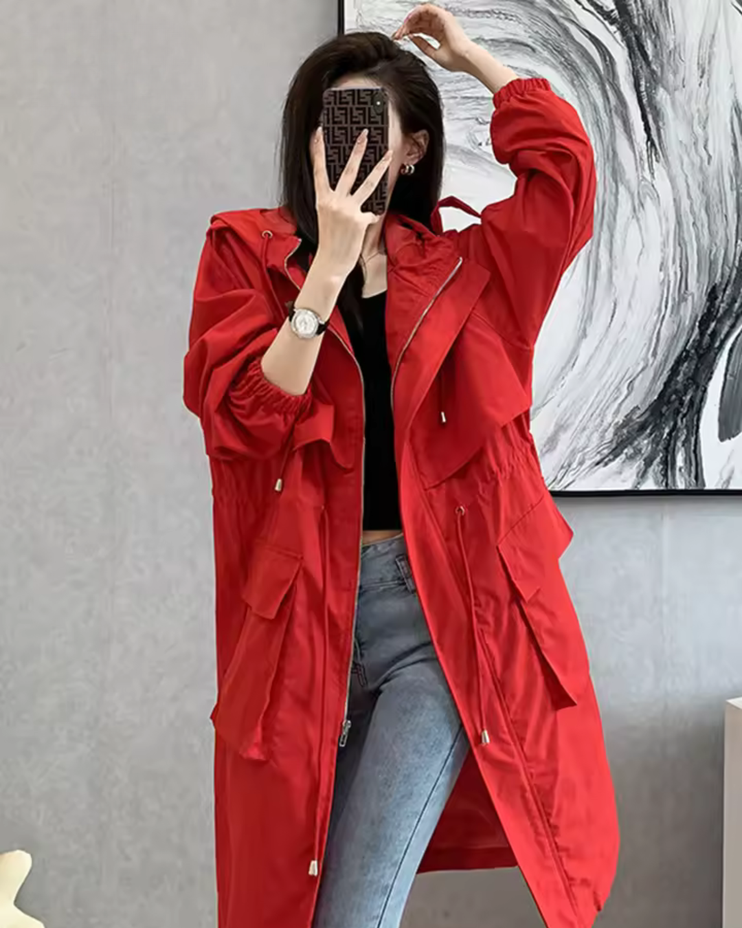 Gela – Manteau à capuche zippé