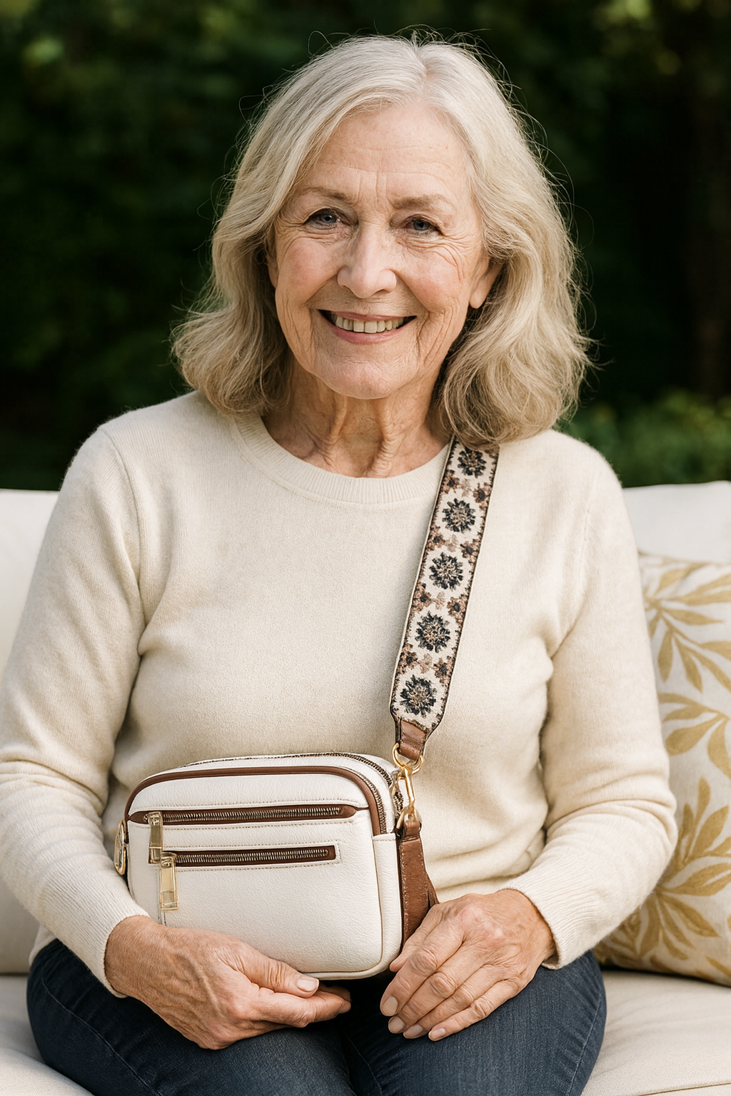 Camille | Sac à Bandoulière en Cuir Élégant pour Femme avec Compartiments Pratiques