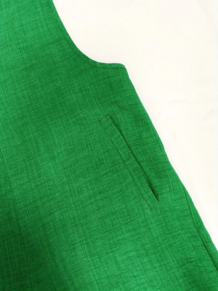 Annia™ | Salopette Décontractée à Jambes Larges avec Poches