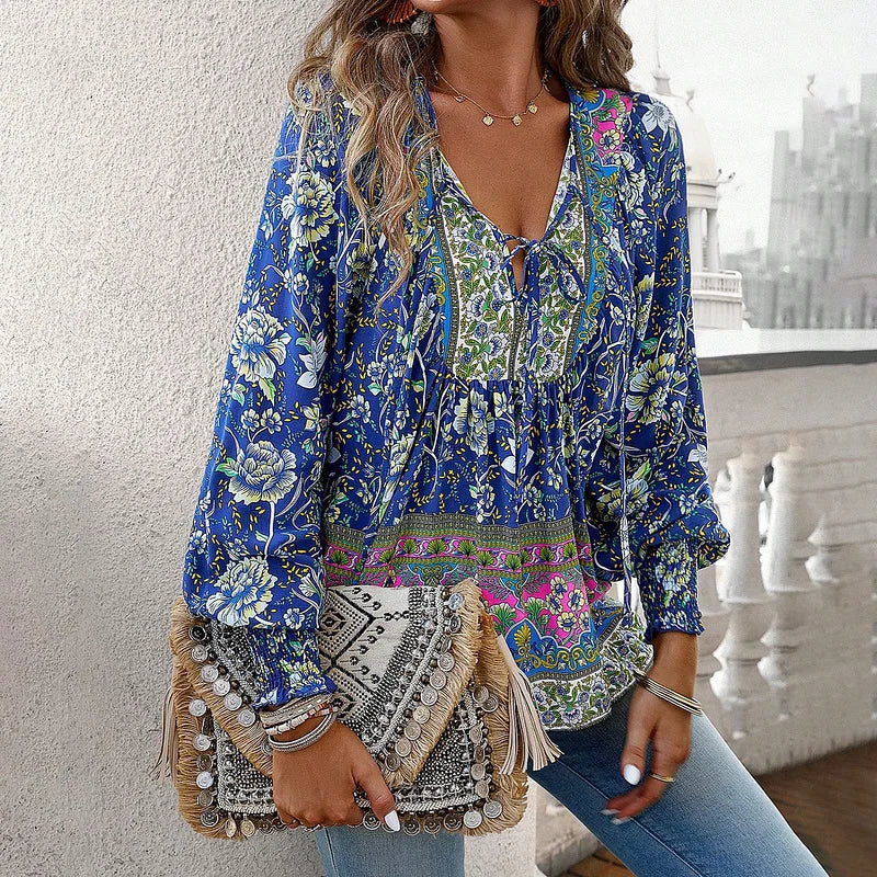 Sallie™ | Top Boho à imprimé floral